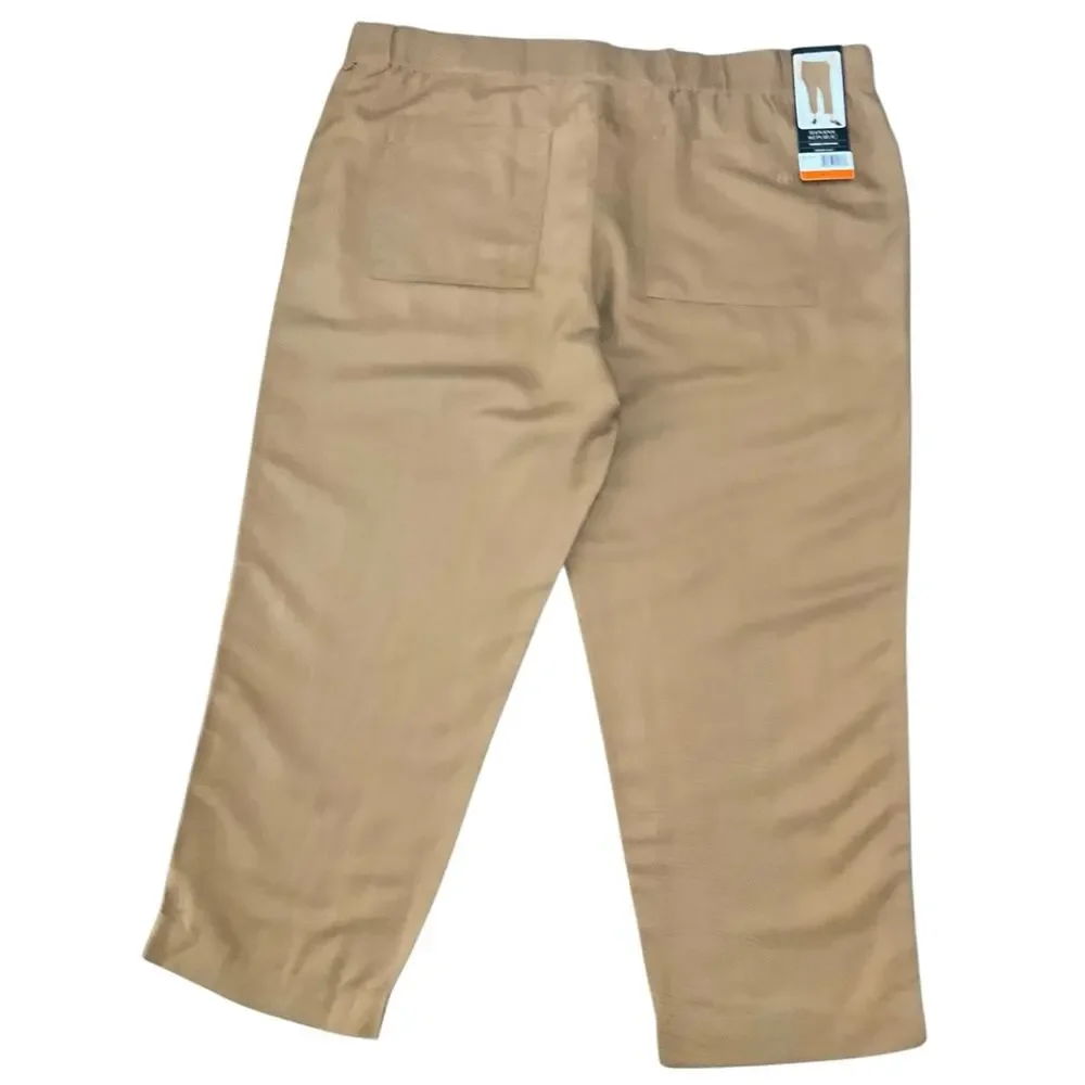 Banana Republic Cropped Tapered Pull on Pants Tan Size XXL NWT